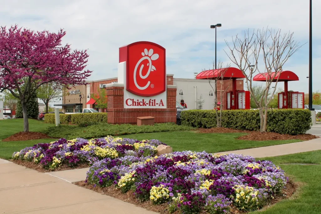 Chick-fil-A commercial landscaping in OKC by Willis 15