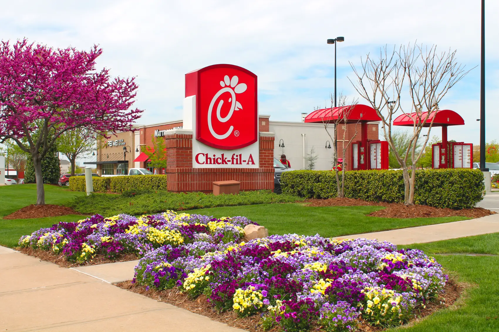 Chick-fil-A landscaping by Willis Commercial Landscaping in OKC Chick-fil-A landscaping by Willis Commercial Landscaping in OKC
