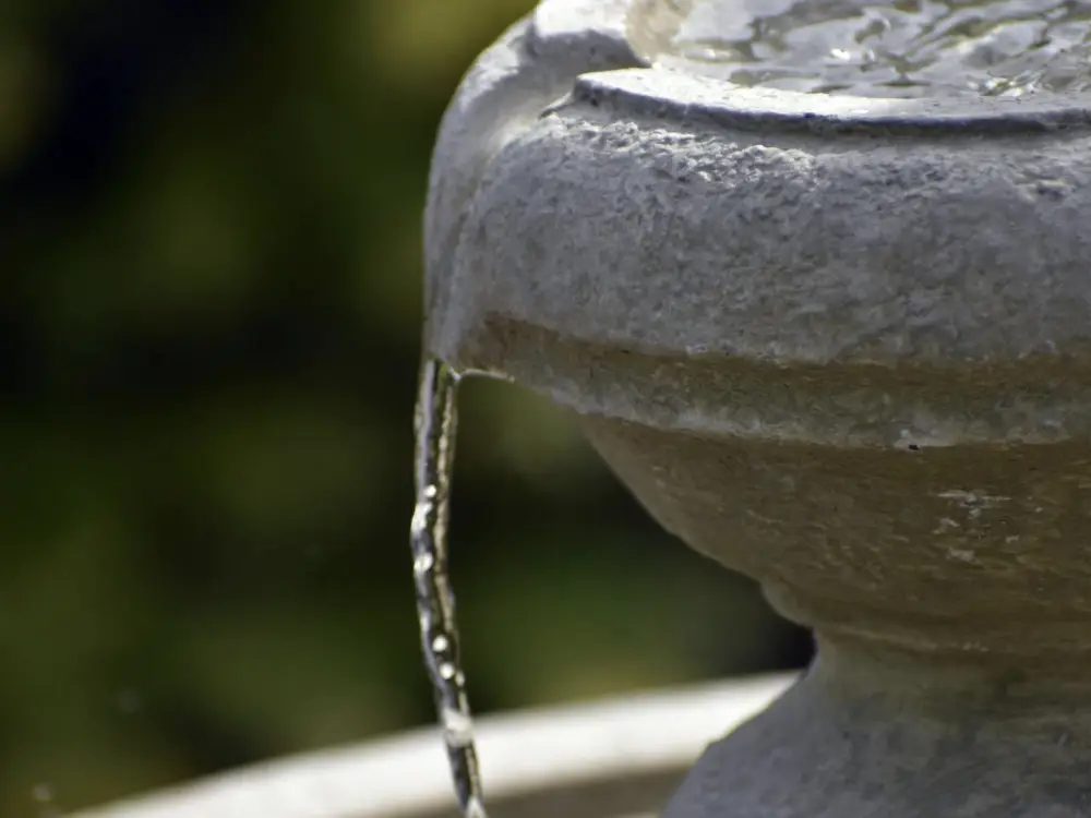 Closeup of stone water feature Closeup of stone water feature