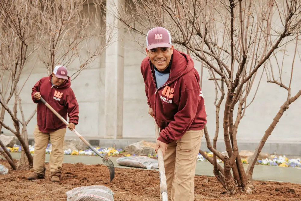 Willis Commercial Landscaping technician smiling Willis Commercial Landscaping technician smiling